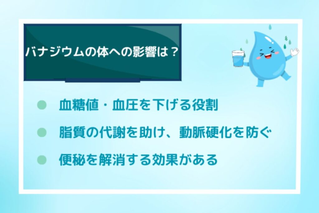 バナジウムの体への主な影響は？