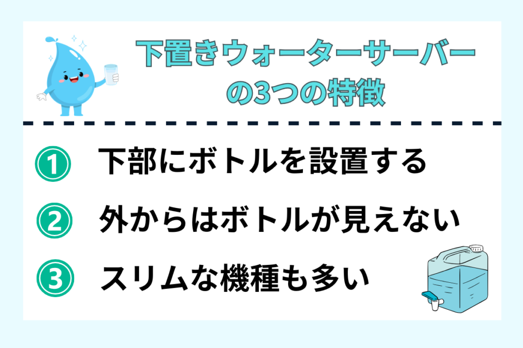 下置き型（足元ボトル設置）ウォーターサーバーの特徴3選