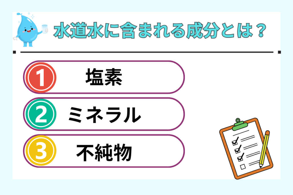 水道水に含まれている成分